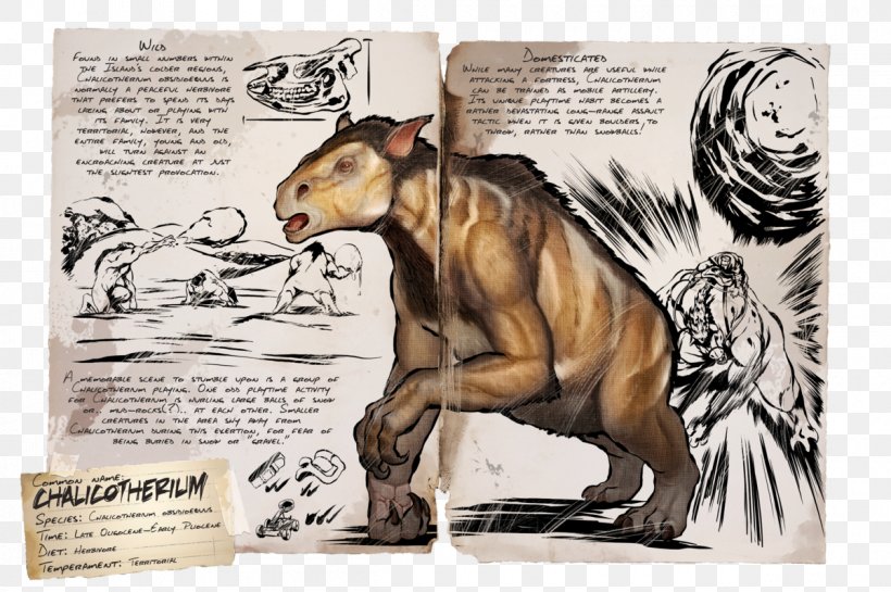 ARK: Survival Evolved Odd-toed Ungulates Chalicotherium Dilophosaurus Dinosaur, PNG, 1200x798px, Ark Survival Evolved, Carnivoran, Chalicotherium, Dilophosaurus, Dinosaur Download Free