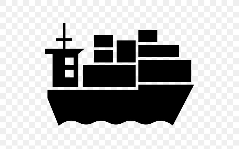 Cargo Ship Logistics Freight Transport, PNG, 512x512px, Cargo, Area, Black, Black And White, Brand Download Free