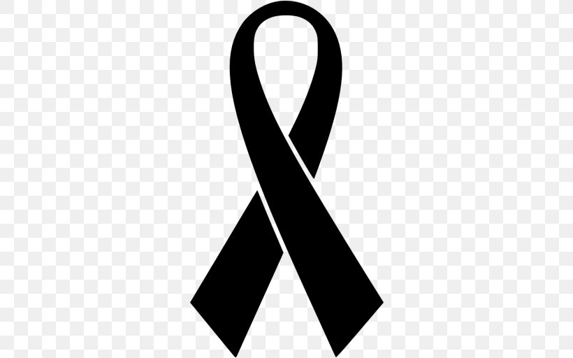 Black Ribbon Awareness Ribbon, PNG, 512x512px, Black Ribbon, Awareness Ribbon, Black, Black And White, Brand Download Free