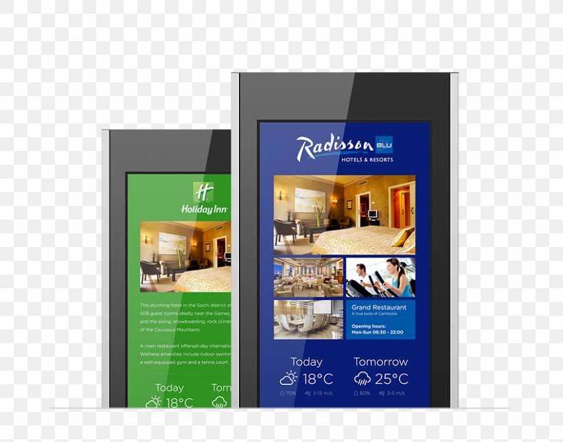 Digital Signs Display Advertising Signage Hotel, PNG, 848x666px, Digital Signs, Advertising, Brand, Brochure, Business Download Free
