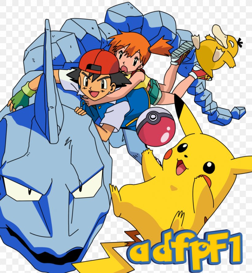Ash Ketchum Misty Brock Pikachu Pokémon Sun And Moon, PNG, 859x930px, Watercolor, Cartoon, Flower, Frame, Heart Download Free