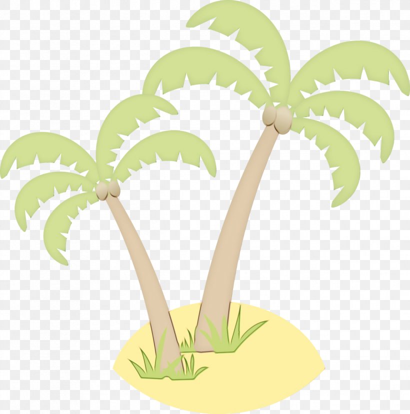 Coconut Leaf Drawing, PNG, 1267x1280px, Watercolor, Arecales, Coconut, Date Palm, Drawing Download Free