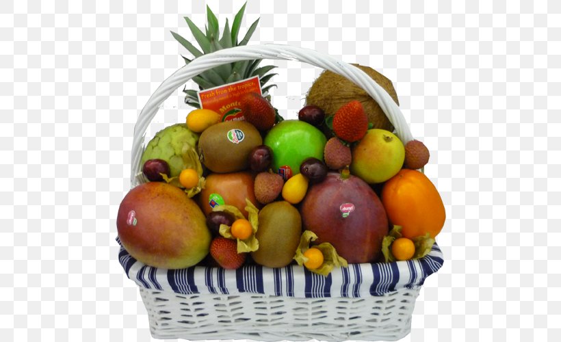 Fruit Vegetarian Cuisine Vegetable Greengrocer Food, PNG, 500x500px, Fruit, Basket, Box, Diet Food, Flavor Download Free