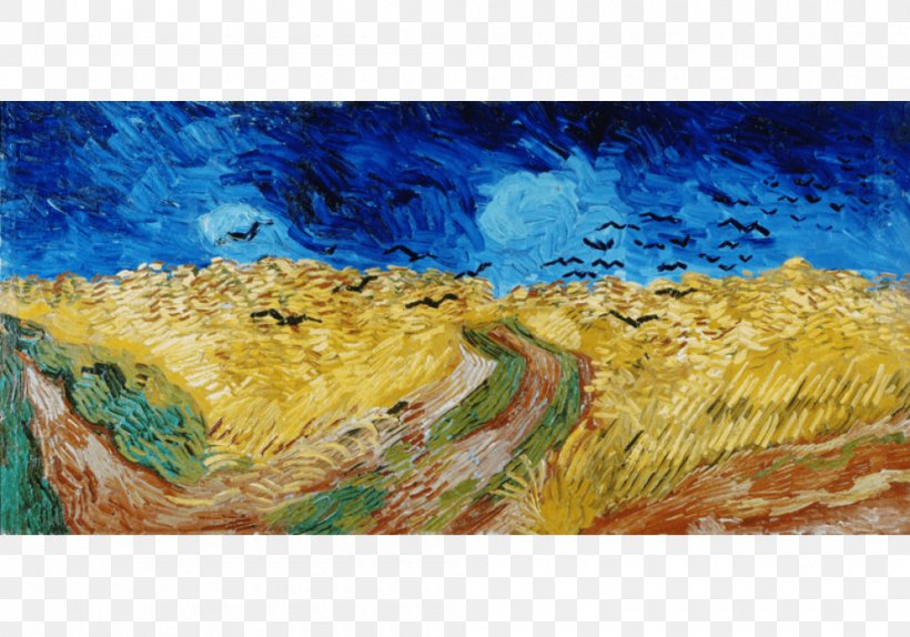 Wheatfield With Crows Van Gogh Museum Road With Cypress And Star Tree Roots Van Gogh Self-portrait, PNG, 1000x700px, Wheatfield With Crows, Acrylic Paint, Artist, Canvas, Commodity Download Free