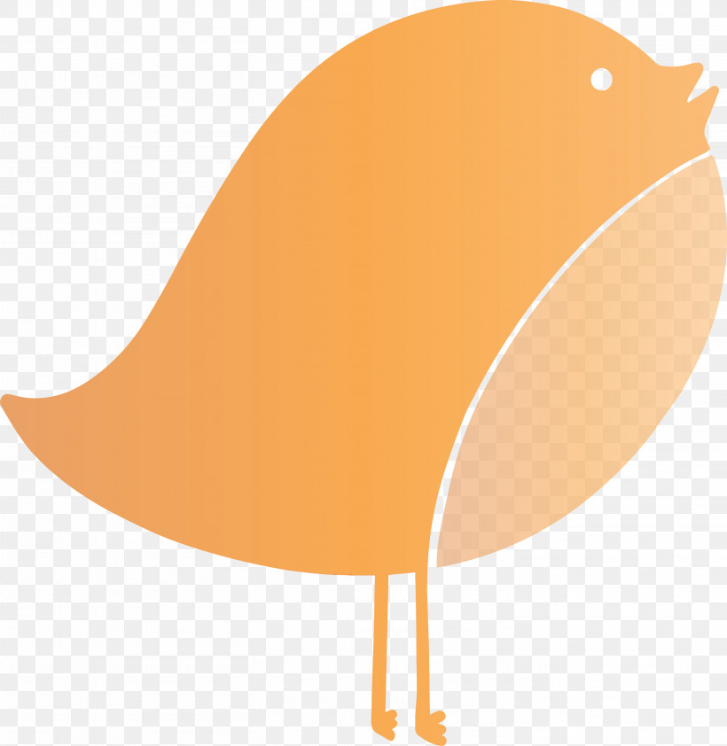Orange, PNG, 2921x3000px, Cute Bird, Beige, Cartoon Bird, Leaf, Orange Download Free