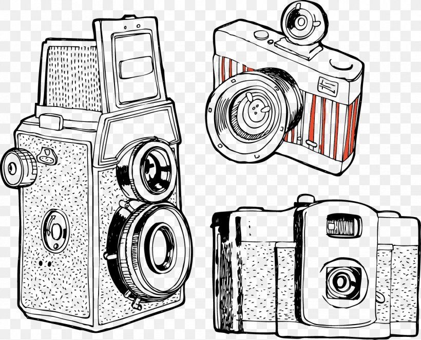 Camera Flat Design Illustration, PNG, 1347x1087px, Camera, Black And White, Brand, Cameras Optics, Digital Camera Download Free