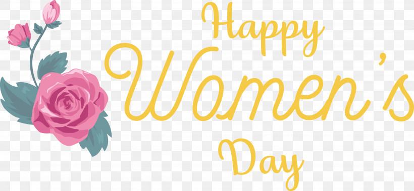 Womens Day Happy Womens Day, PNG, 3487x1615px, Womens Day, Cut Flowers, Floral Design, Flower, Garden Download Free