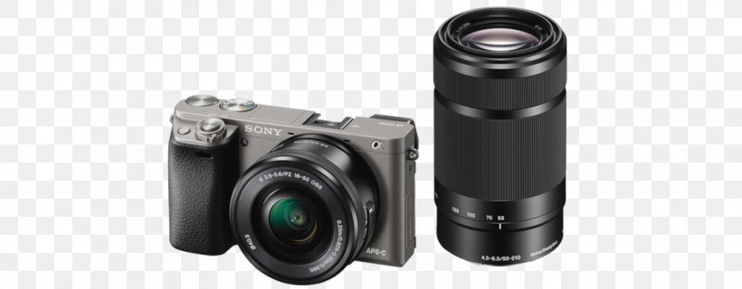 Mirrorless Interchangeable-lens Camera Sony E PZ 16-50mm F/3.5-5.6 OSS Sony A6000 24.3 MP Mirrorless Digital Camera, PNG, 1014x396px, Sony Emount, Active Pixel Sensor, Apsc, Camera, Camera Accessory Download Free