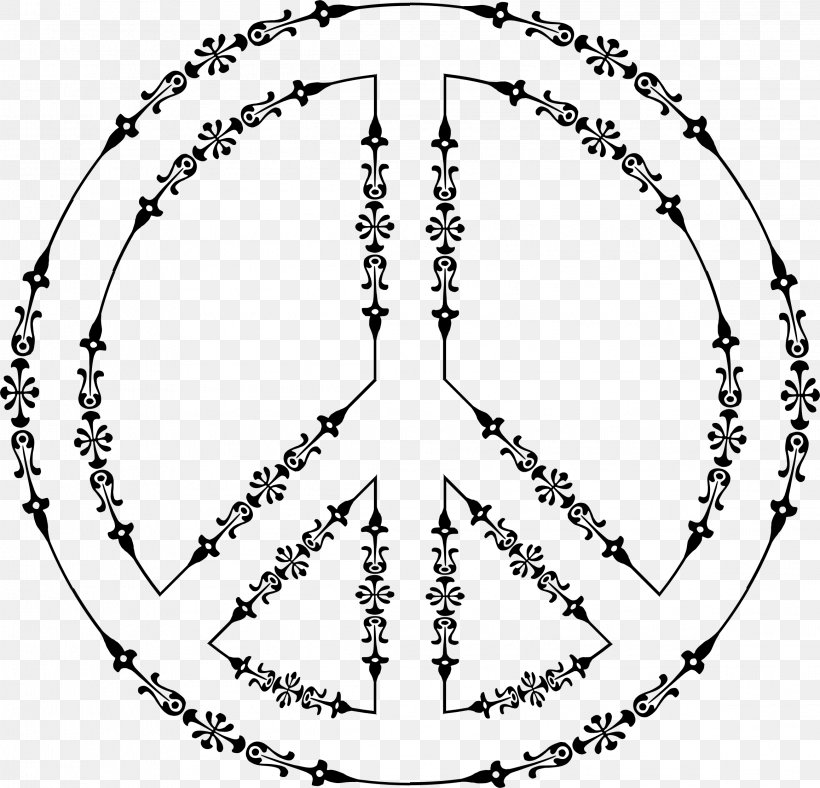 Peace Symbols Line Art Clip Art, PNG, 2318x2228px, Peace Symbols, Area, Black And White, Diagram, Line Art Download Free