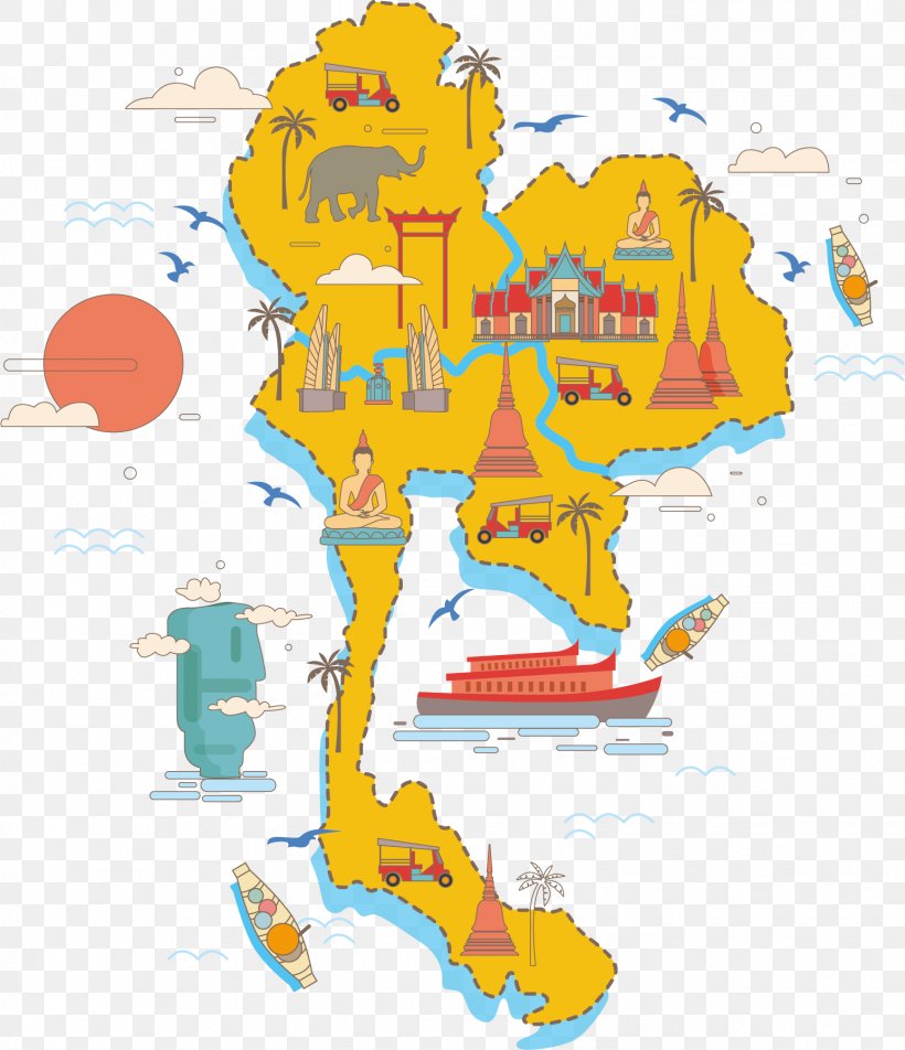Thailand Vector Map Poster, PNG, 1546x1795px, Thailand, Area, Art, Blank Map, Clip Art Download Free