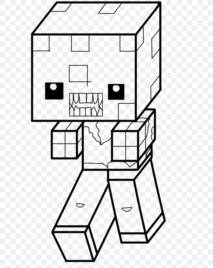 Minecraft Line Art Drawing Coloring Book Black And White, PNG