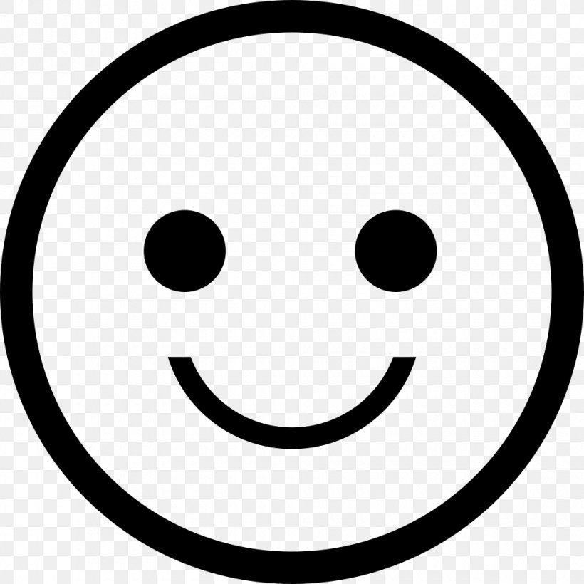 Smiley Happiness Emoticon, PNG, 980x980px, Smiley, Area, Black And White, Emoticon, Emotion Download Free