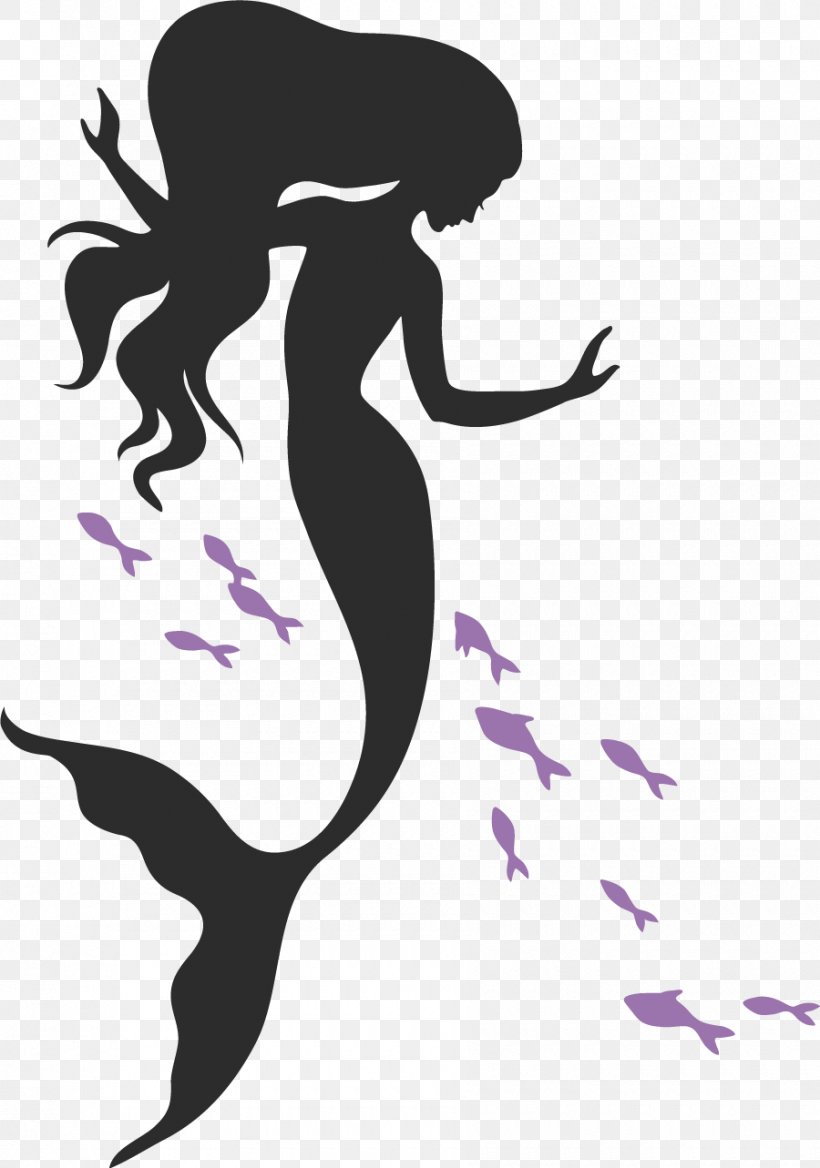 Mermaid Clip Art Silhouette Ariel Illustration, PNG, 900x1283px, 2018, Mermaid, Ariel, Art, Black And White Download Free