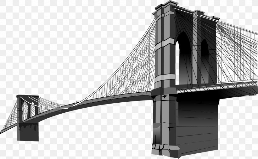 Brooklyn Bridge Clip Art, PNG, 1841x1141px, Brooklyn Bridge, Architecture, Black And White, Bridge, Brooklyn Download Free