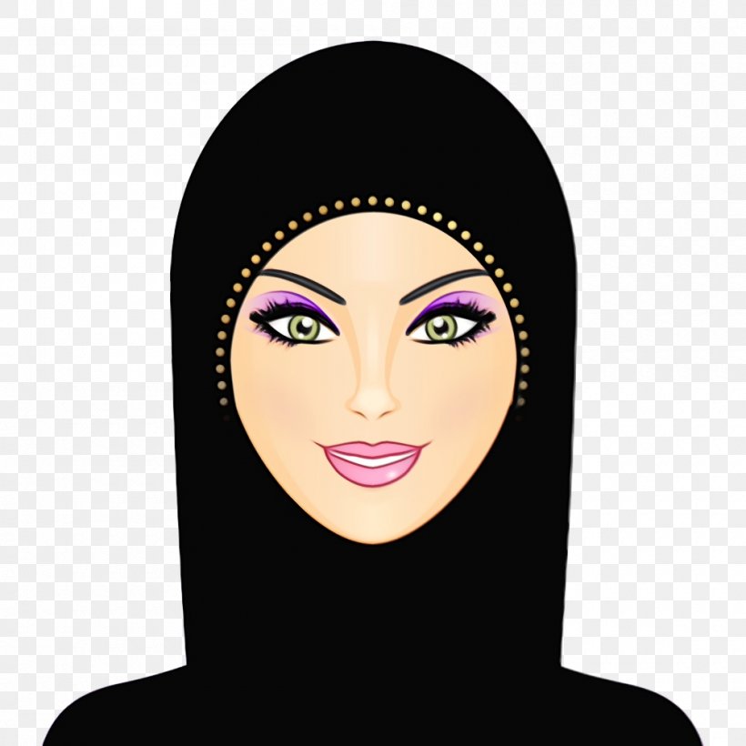 Vector Graphics Clip Art Illustration Woman Image, PNG, 1000x1000px, Woman, Art, Beauty, Black Hair, Burqa Download Free
