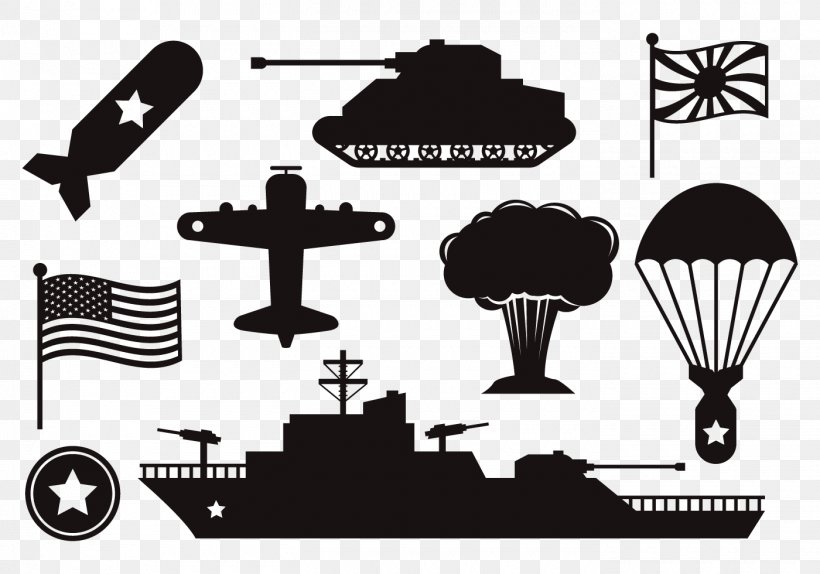 Second World War Airplane Euclidean Vector, PNG, 1400x980px, Second World War, Airplane, Black And White, Brand, Logo Download Free