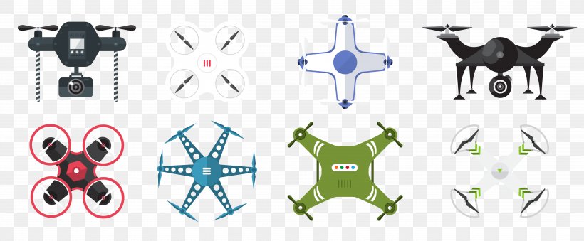 Unmanned Aerial Vehicle Flat Design Icon, PNG, 5449x2257px, Unmanned Aerial Vehicle, Art, Brand, Flat Design, Logo Download Free