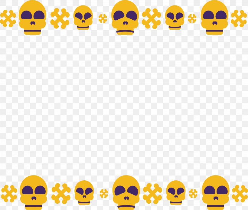 Yellow Skeleton Border, PNG, 3009x2550px, Yellow, Area, Color, Computer Software, Emoticon Download Free