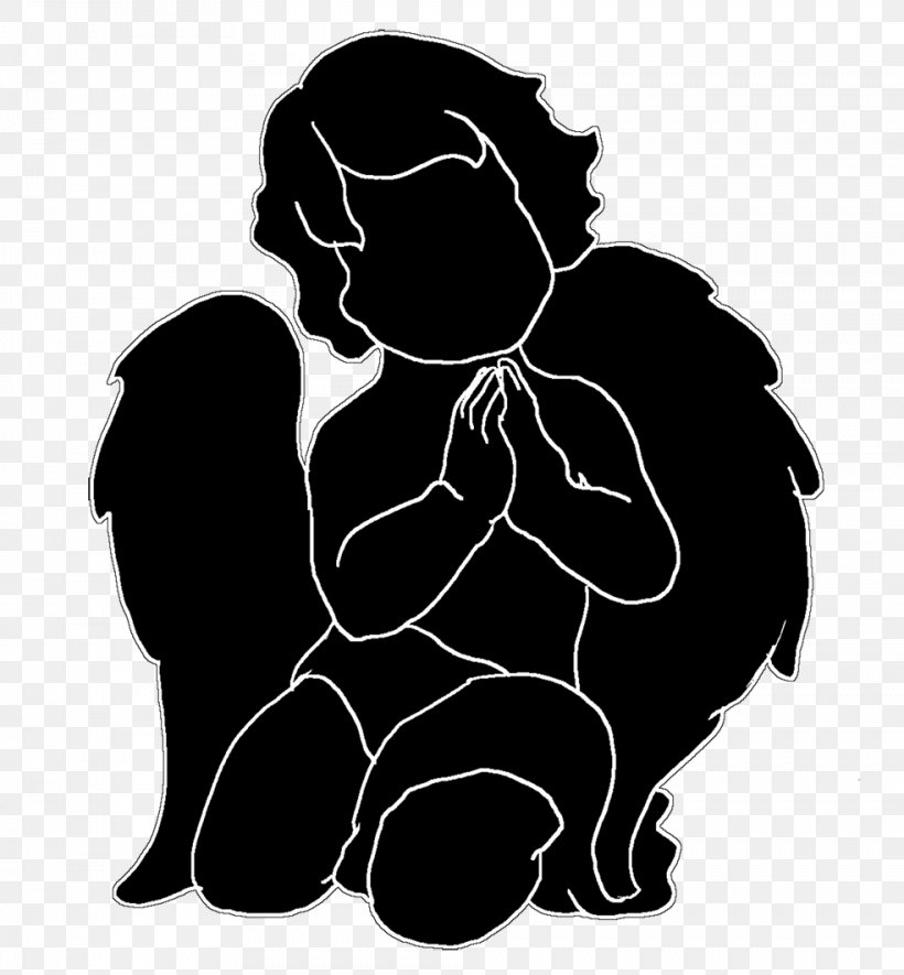 Silhouette Drawing, PNG, 984x1063px, Silhouette, Angel, Art, Black, Black And White Download Free