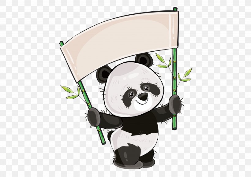 Giant Panda Bear Vector Graphics Birthday Stock Illustration, PNG, 3508x2480px, Giant Panda, Animation, Balloon, Bear, Birthday Download Free