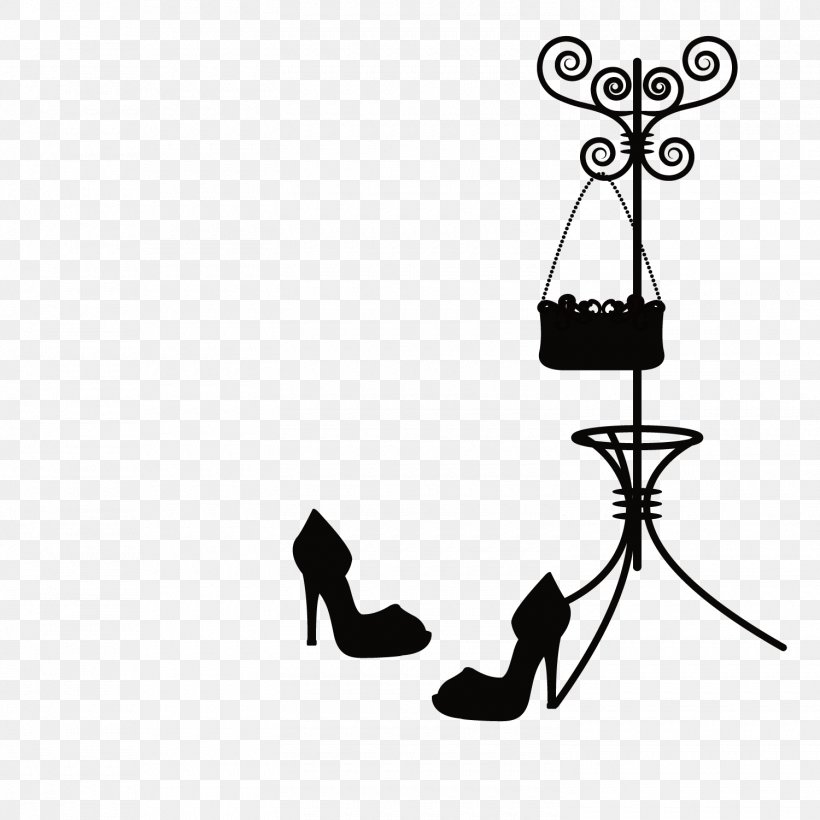 Clothing High-heeled Footwear Clothes Hanger Shoe, PNG, 1500x1501px, Clothing, Black, Black And White, Clothes Hanger, Designer Download Free