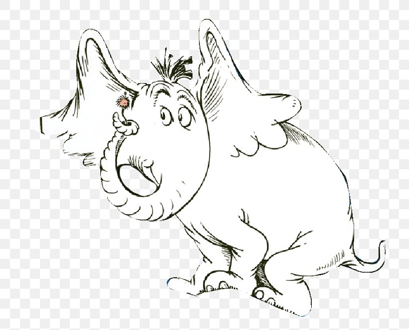 Horton Hears A Who! Drawing Elephant Clip Art, PNG, 749x663px, Horton, Animal Figure, Art, Artwork, Black And White Download Free