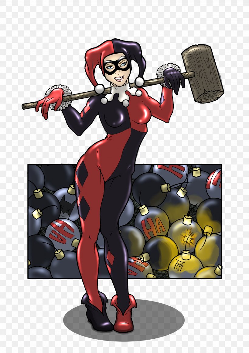 Harley Quinn Drawing Batgirl Character, PNG, 2480x3508px, Watercolor, Cartoon, Flower, Frame, Heart Download Free