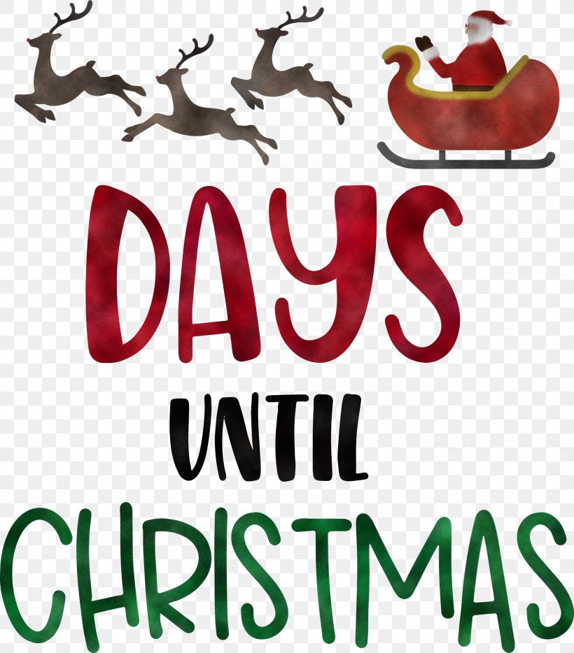 Days Until Christmas Christmas Santa Claus, PNG, 2632x3000px, Days Until Christmas, Biology, Christmas, Deer, Logo Download Free
