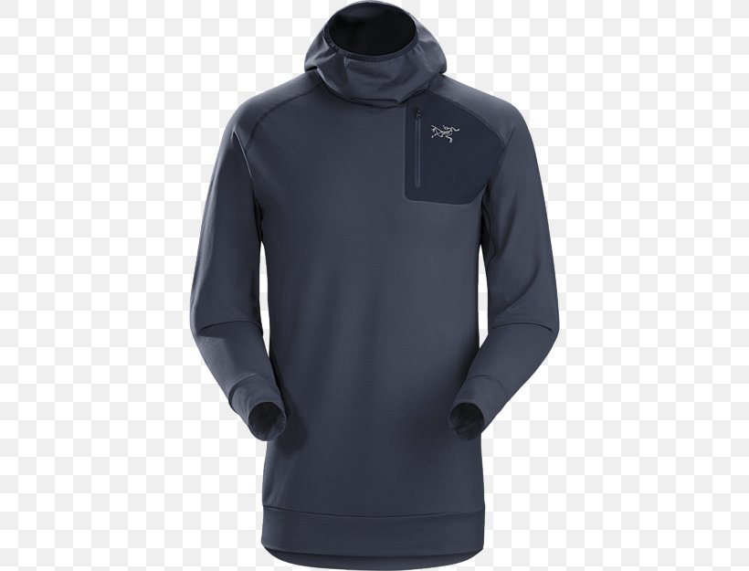 Hoodie Polar Fleece T-shirt Arc'teryx Sweater, PNG, 450x625px, Hoodie, Active Shirt, Blue, Cardigan, Clothing Download Free