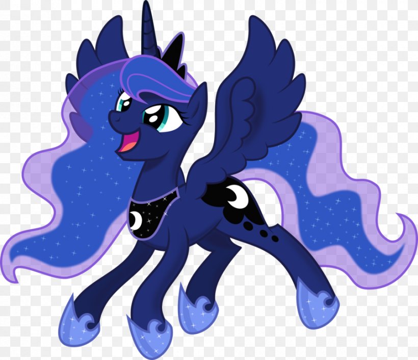 Princess Luna Pony Twilight Sparkle Rarity Rainbow Dash, PNG, 900x775px, Princess Luna, Animal Figure, Canterlot, Cartoon, Cobalt Blue Download Free