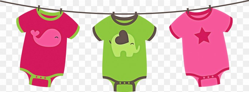Green Infant Bodysuit Baby & Toddler Clothing Clothing Pink, PNG, 3600x1331px, Green, Baby Products, Baby Toddler Clothing, Clothing, Infant Bodysuit Download Free