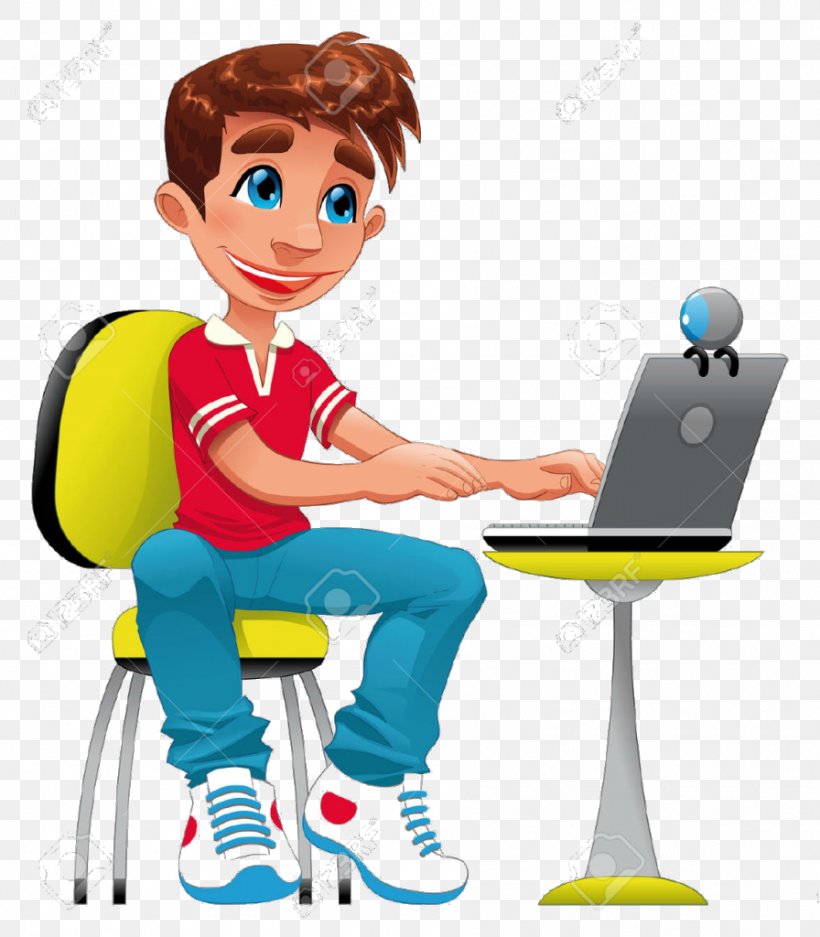 Laptop Clip Art Vector Graphics Stock Photography Royalty-free, PNG, 896x1024px, Laptop, Boy, Cartoon, Chair, Child Download Free