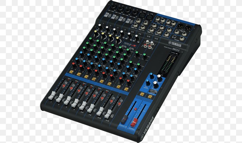 Microphone Audio Mixers Mixing Console Yamaha MG12 No. Of Channels:12 Yamaha MG12XU Yamaha Corporation, PNG, 550x485px, Microphone, Audio Equipment, Audio Mixers, Audio Mixing, Effects Processors Pedals Download Free