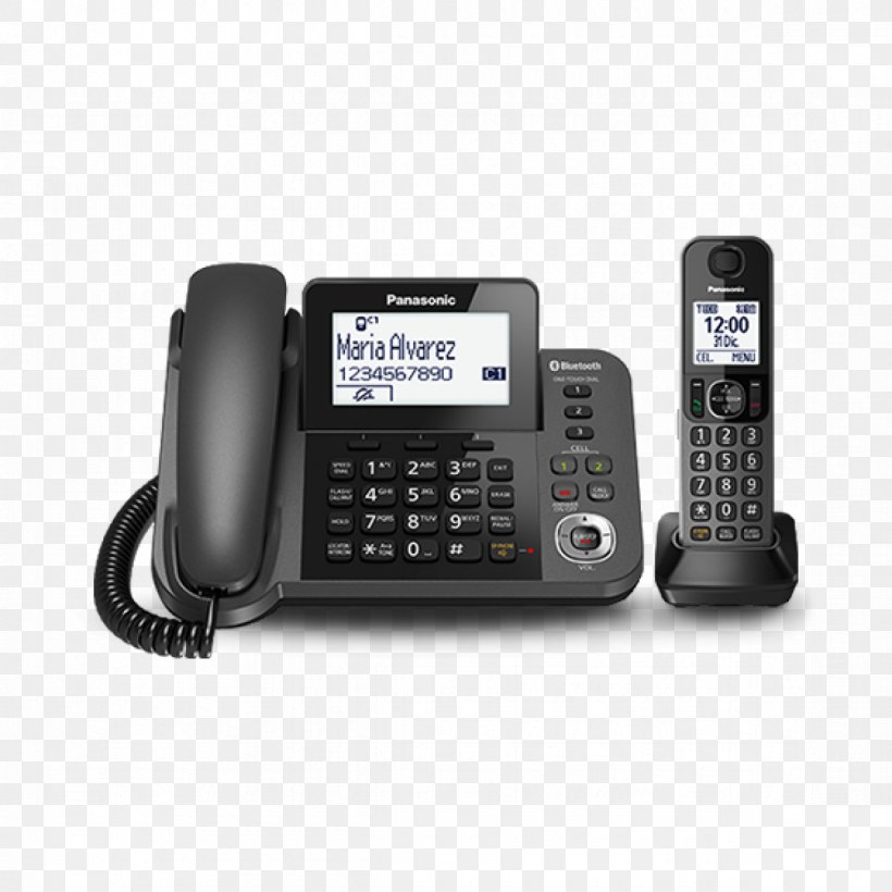 Digital Enhanced Cordless Telecommunications Cordless Telephone Handset Home & Business Phones, PNG, 1200x1200px, Cordless Telephone, Answering Machine, Caller Id, Communication, Corded Phone Download Free