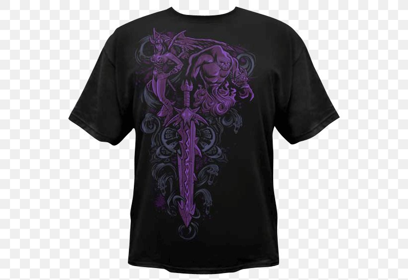T-shirt World Of Warcraft: Legion Warcraft: Death Knight Worgen Jinx, PNG, 563x563px, Tshirt, Active Shirt, Azeroth, Bluza, Death Knight Download Free
