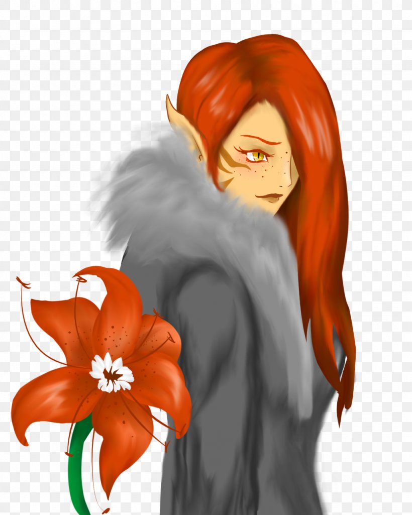 Red Hair Hair Coloring Legendary Creature, PNG, 1024x1280px, Watercolor, Cartoon, Flower, Frame, Heart Download Free