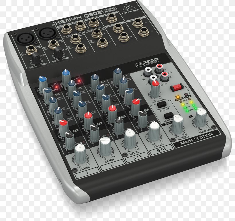 Audio Mixers Behringer Xenyx Q802USB Behringer Mixer Xenyx, PNG, 800x771px, Audio, Analog Signal, Audio Equipment, Audio Mixers, Behringer Download Free