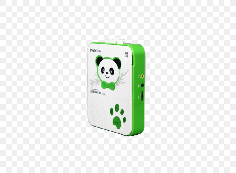 Giant Panda Download DVD Player Magnetic Tape, PNG, 600x600px, Giant Panda, Compact Disc, Cuteness, Dvd Player, Green Download Free