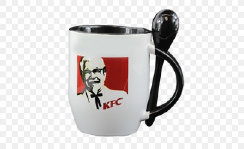 KFC Fried Chicken Restaurant Take-out Logo, PNG, 500x500px, Kfc, Ceramic, Chicken As Food, Coffee Cup, Colonel Sanders Download Free