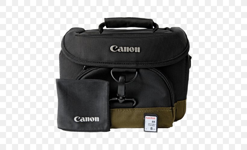 Canon 100EG Digital Cameras Photography, PNG, 500x500px, Canon, Bag, Baggage, Black, Camcorder Download Free