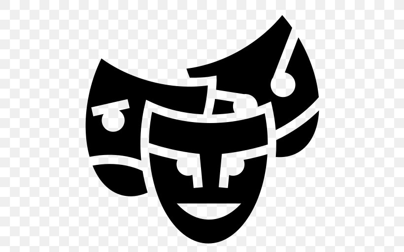 Theatre Drama Mask Clip Art, PNG, 512x512px, Theatre, Acting, Black And White, Brand, Drama Download Free