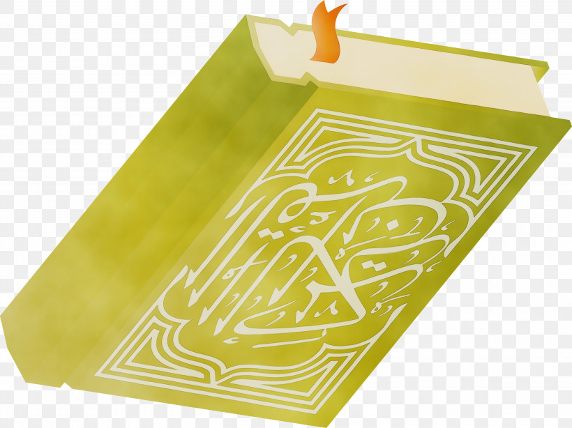 Rectangle Angle Yellow, PNG, 3000x2249px, Quran Book, Angle, Paint, Rectangle, Watercolor Download Free