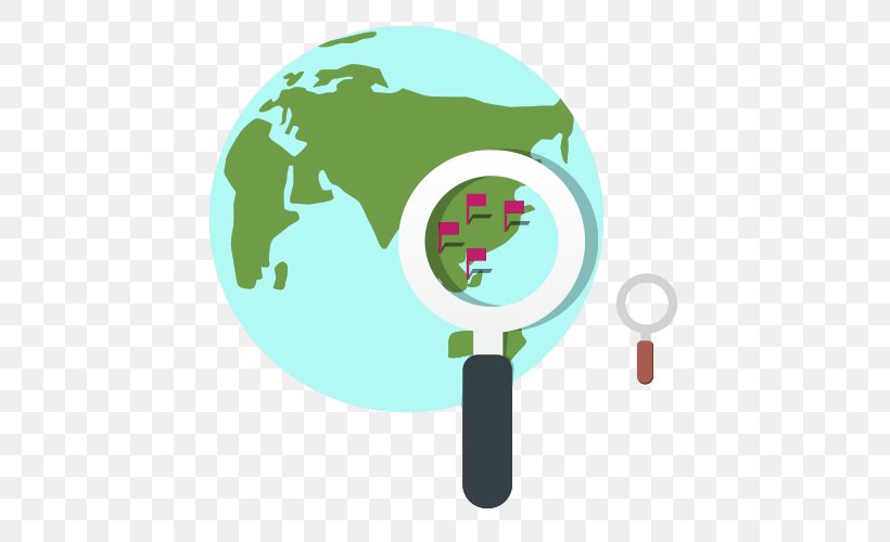 Globe Euclidean Vector Magnifying Glass, PNG, 500x500px, Globe, Chart, Fictional Character, Grass, Green Download Free