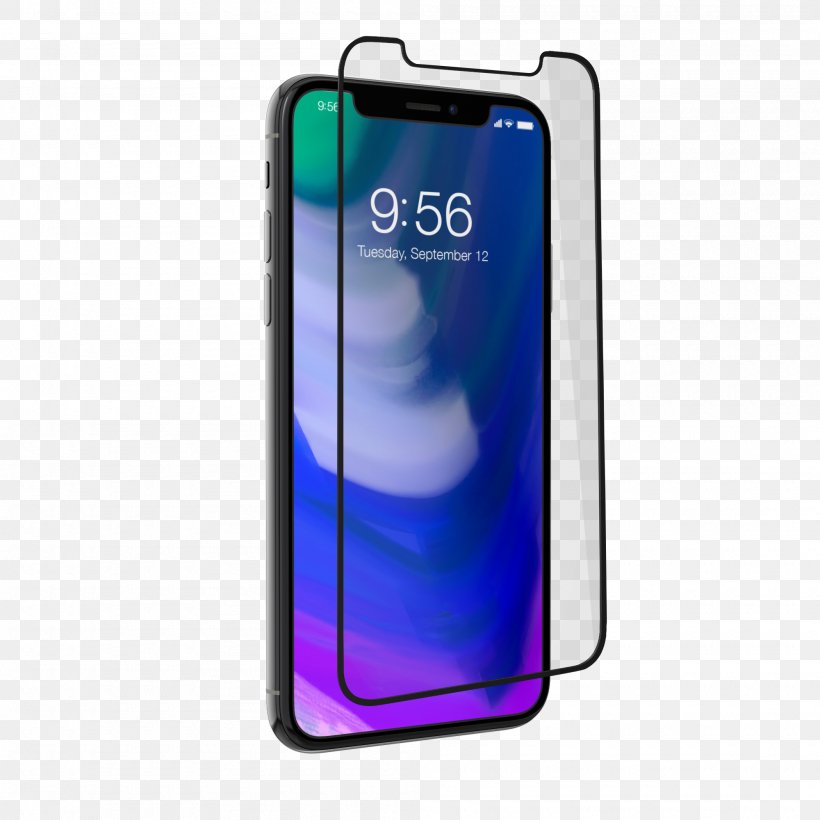 IPhone X IPhone 8 Screen Protectors Zagg Telephone, PNG, 2000x2000px, Iphone X, Cobalt Blue, Communication Device, Electric Blue, Electronic Device Download Free