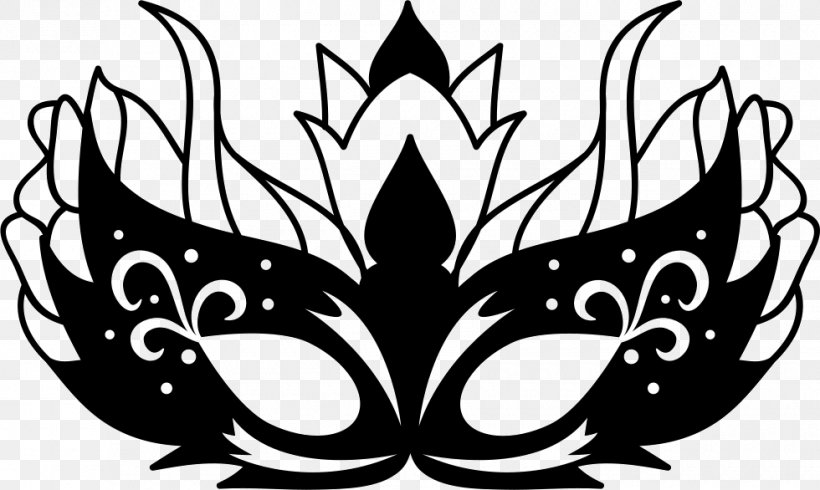 Mask Masquerade Ball Carnival, PNG, 980x586px, Mask, Art, Artwork, Black And White, Butterfly Download Free