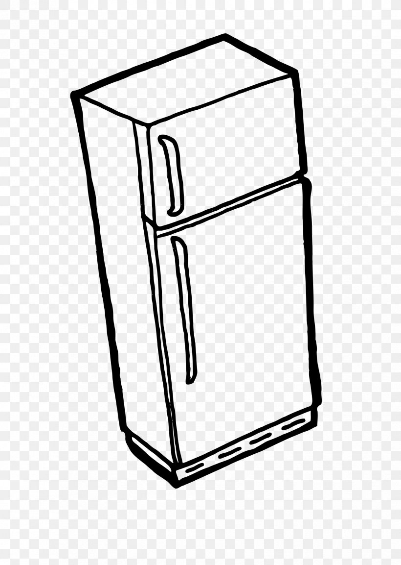 Refrigerator Home Appliance Clip Art, PNG, 1706x2400px, Refrigerator, Area, Black And White, Freezers, Furniture Download Free