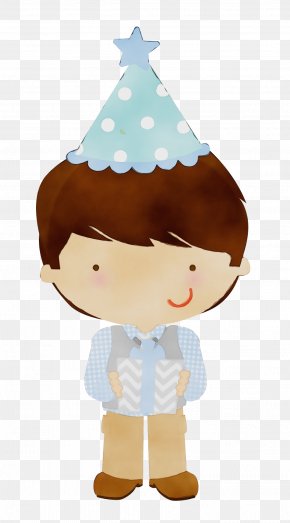 Doll Brown Hair - Birthday Party Background PNG