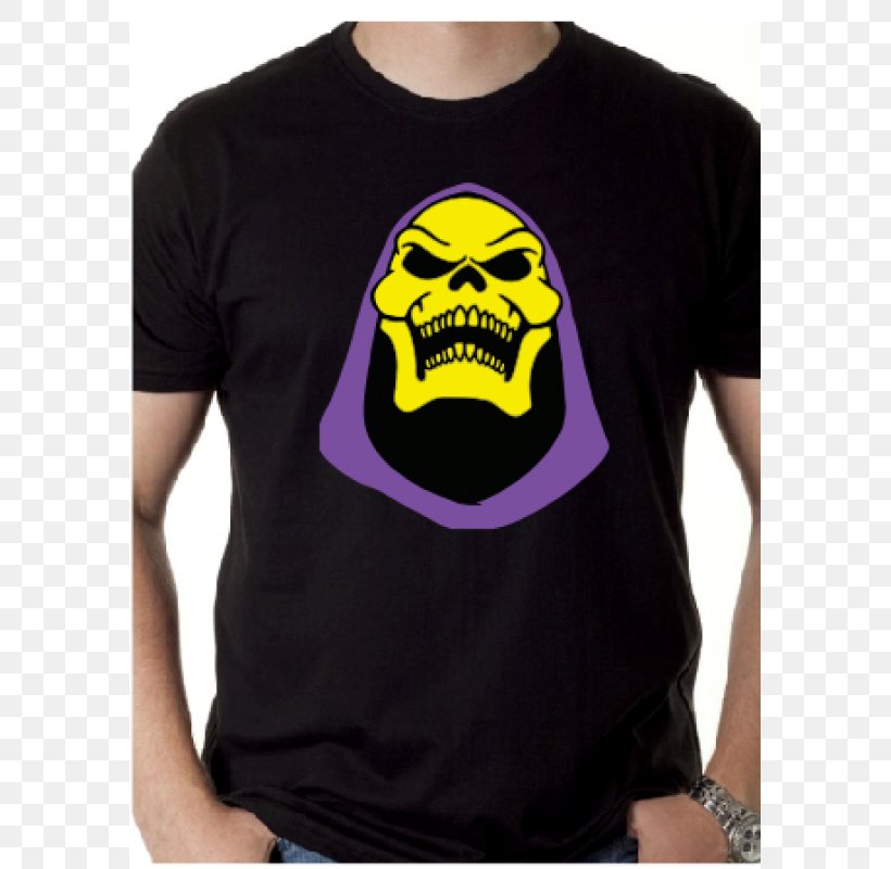 T-shirt Skeletor He-Man Sleeve, PNG, 800x800px, Watercolor, Cartoon, Flower, Frame, Heart Download Free