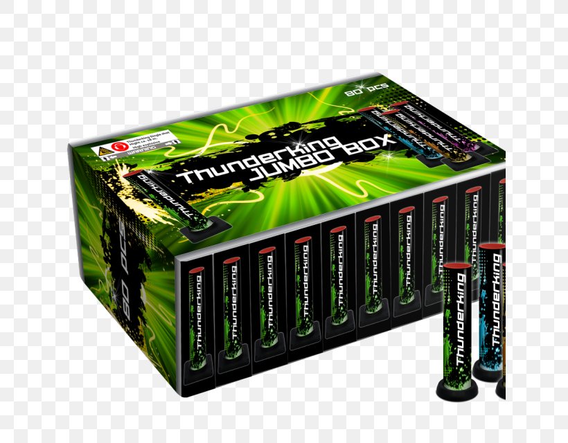 Thunderking Fireworks Knalvuurwerk Schertsvuurwerk, PNG, 640x640px, Thunderking, Box, Fireworks, Green, Jumbo Download Free