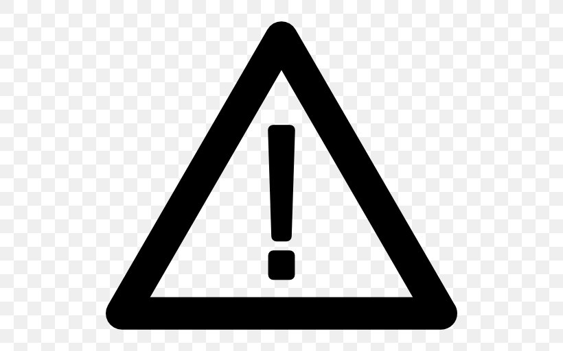 Warning Sign, PNG, 512x512px, Warning Sign, Area, Black And White, Exclamation Mark, Number Download Free